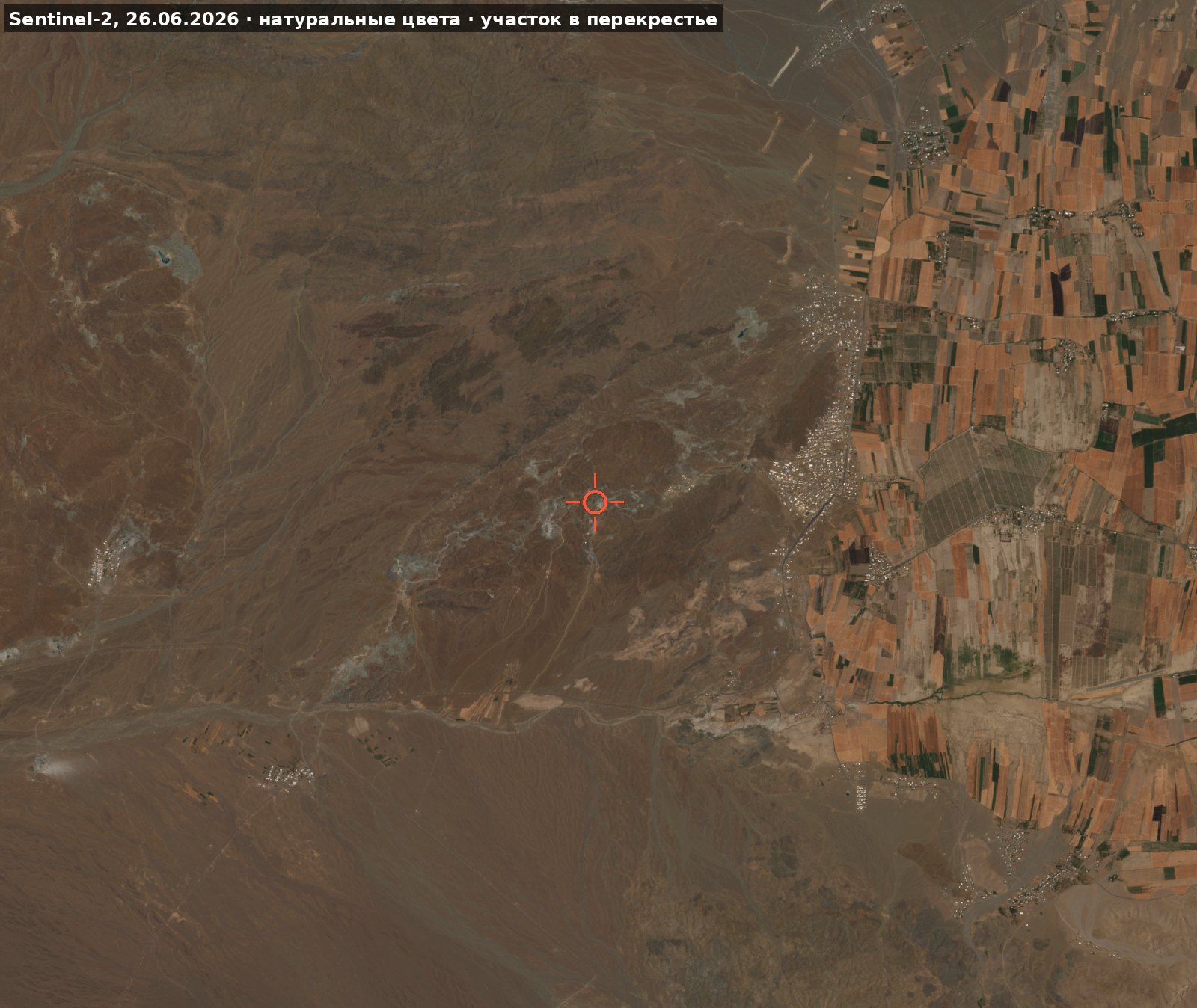 Снимок Sentinel-2 района участка